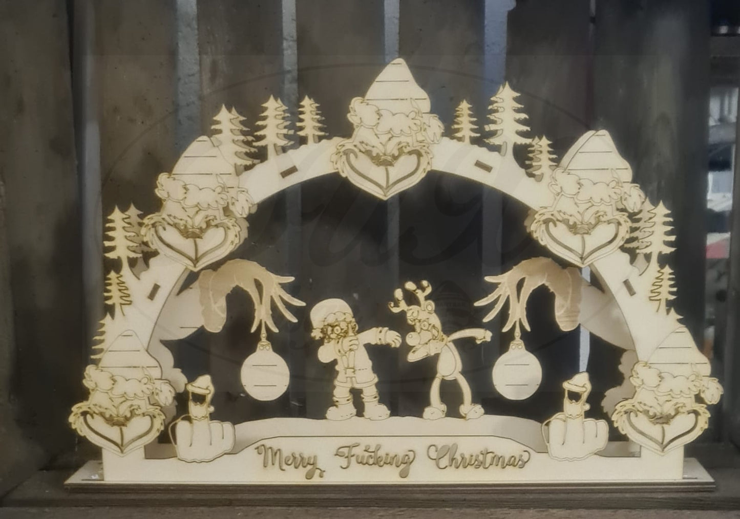 Schwibbogen/Lichterbogen "Grinch"