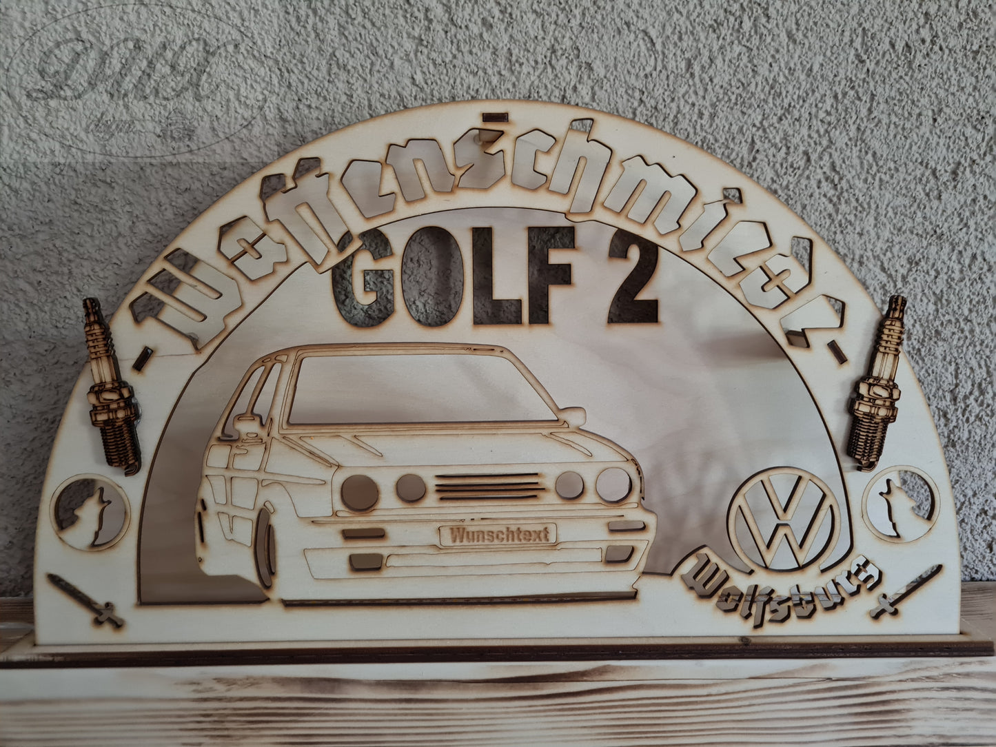 Schwibbogen/Lichterbogen "Waffenschmiede Wolfsburg" Golf 2
