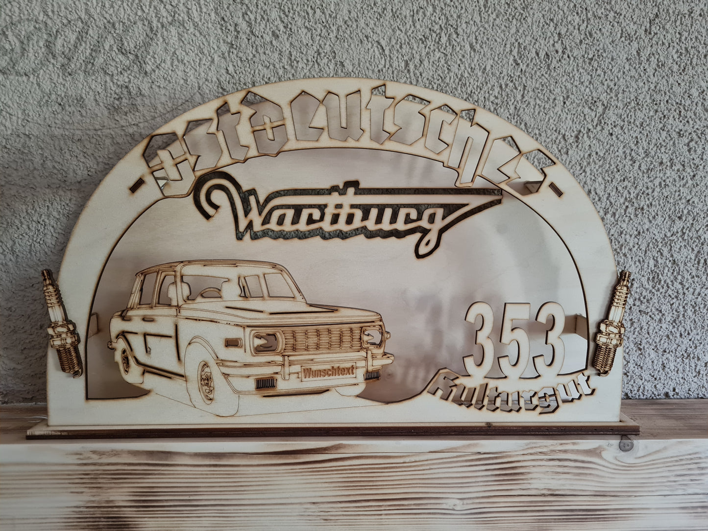 Schwibbogen/ Lichterbogen "Ostdeutsches Kulturgut" Wartburg 353, DDR