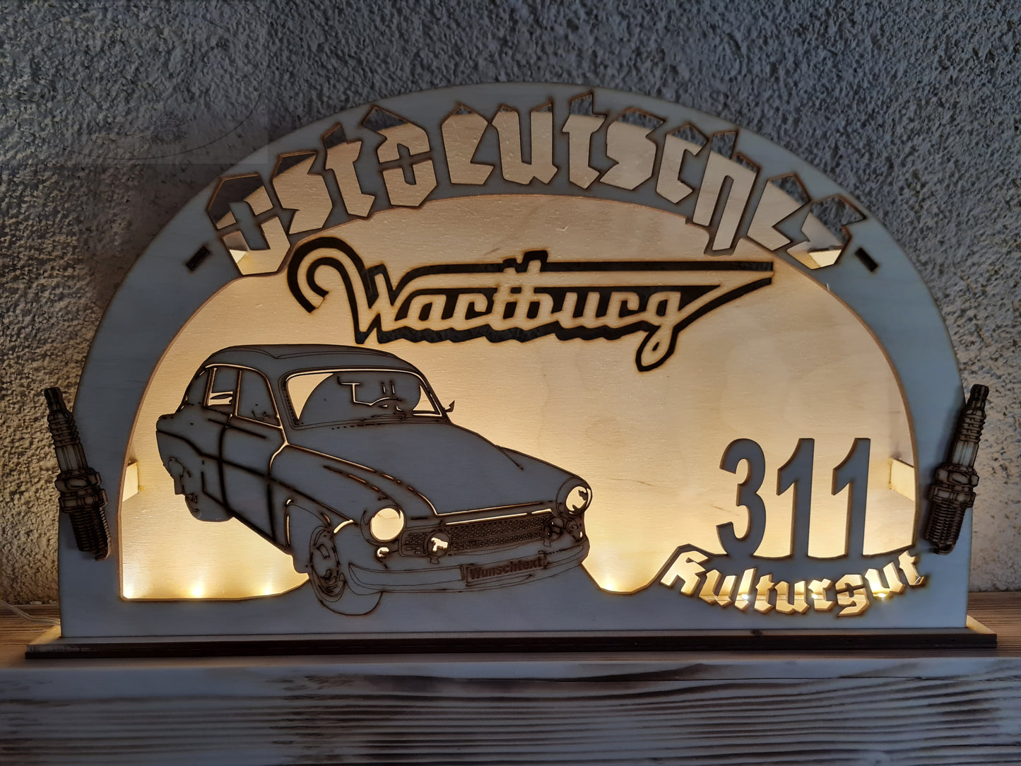 Schwibbogen/Lichterbogen "Ostdeutsches Kulturgut" Wartburg 311, DDR