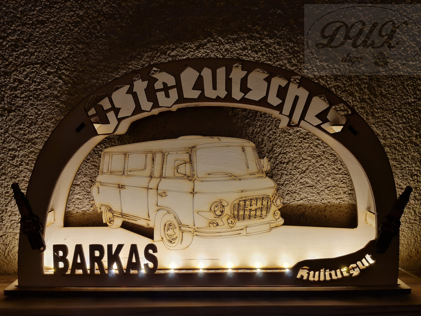 Schwibbogen/Lichterbogen "Ostdeutsches Kulturgut" Barkas, DDR