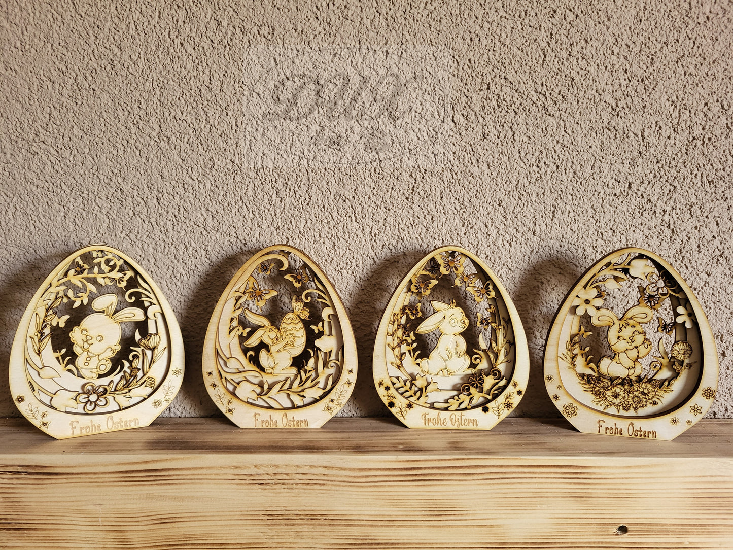 Aufsteller Ostern, Häschen im Ei, 3D Optik