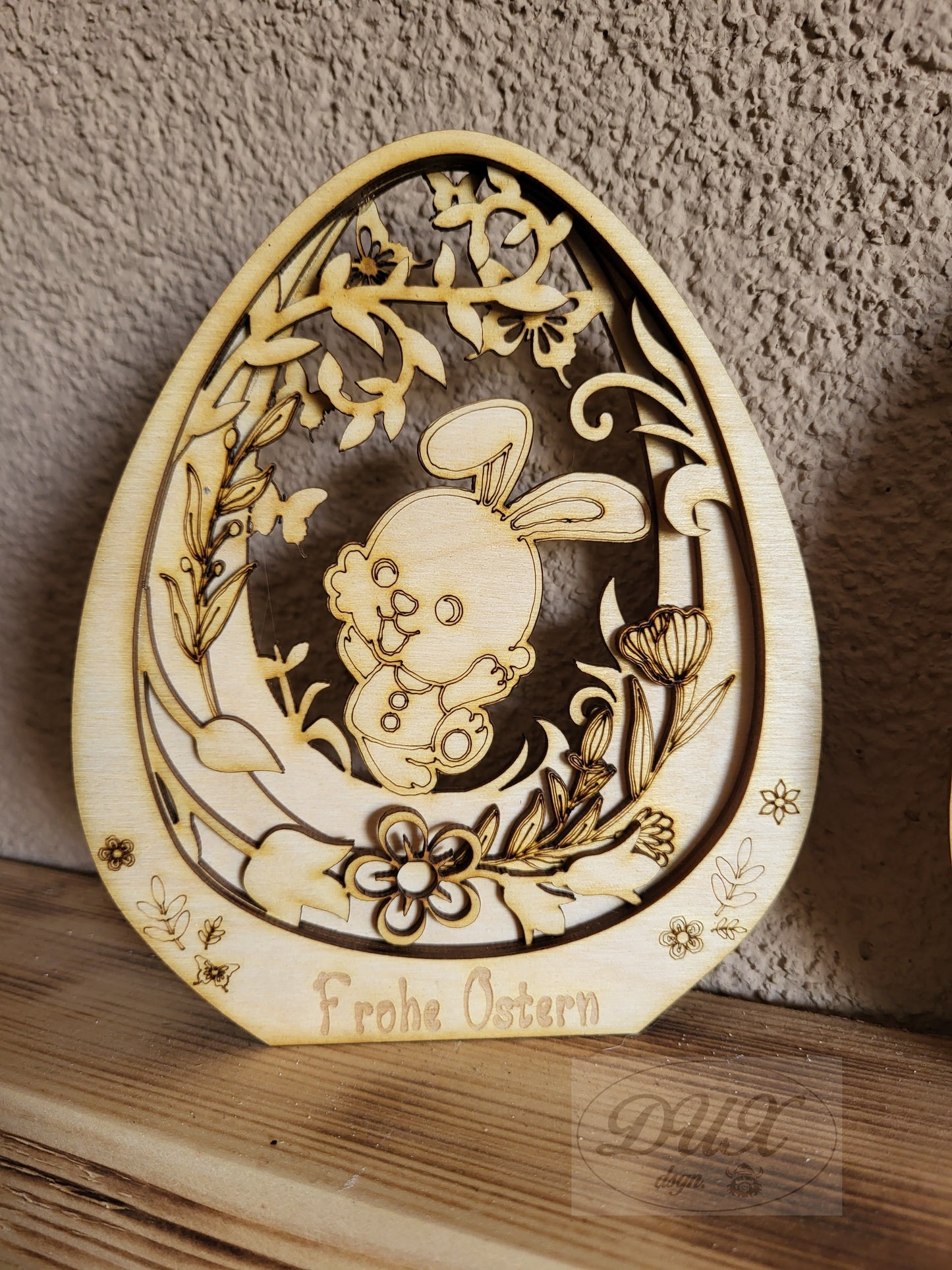 Aufsteller Ostern, Häschen im Ei, 3D Optik