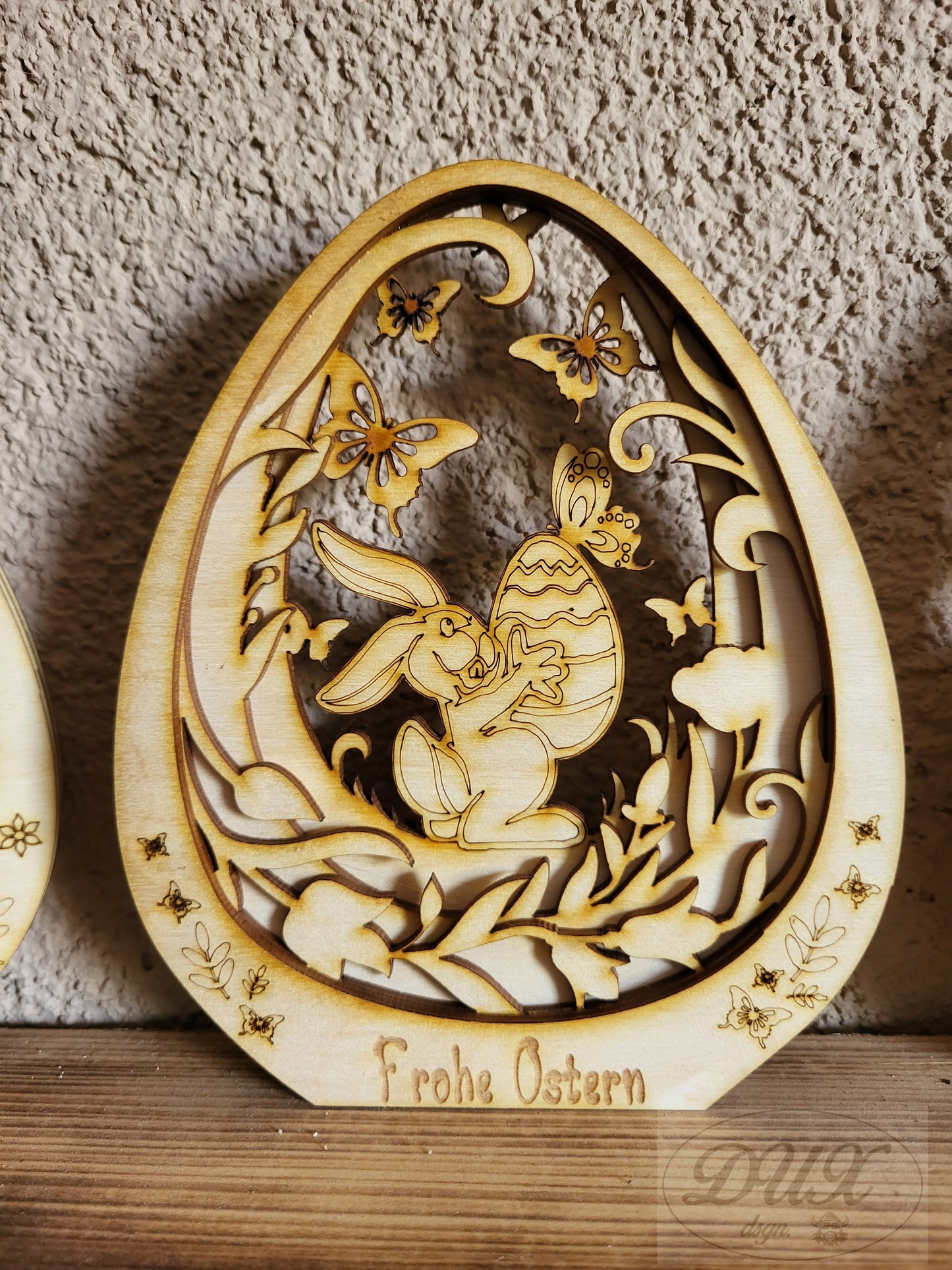 Aufsteller Ostern, Häschen im Ei, 3D Optik