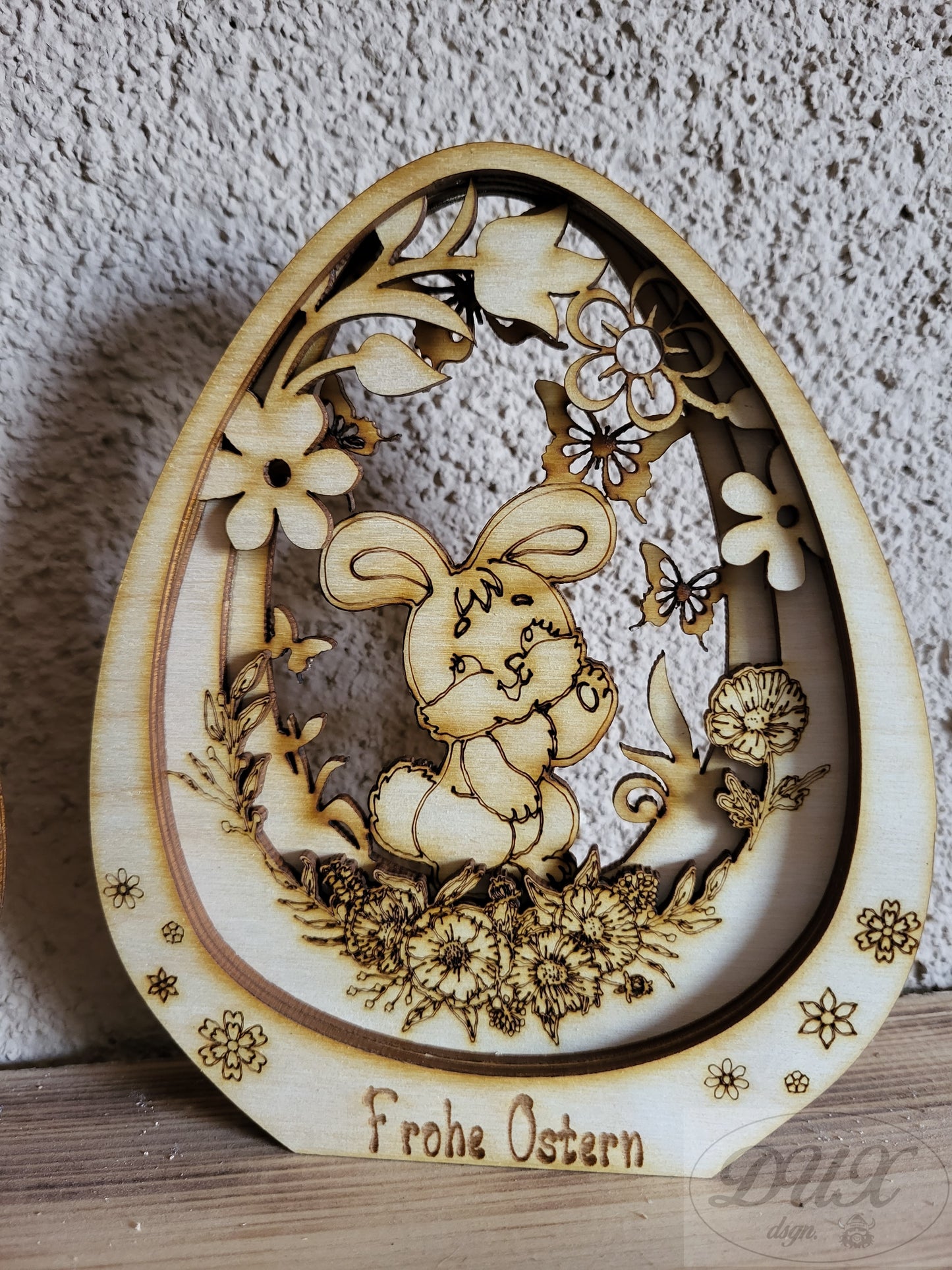 Aufsteller Ostern, Häschen im Ei, 3D Optik