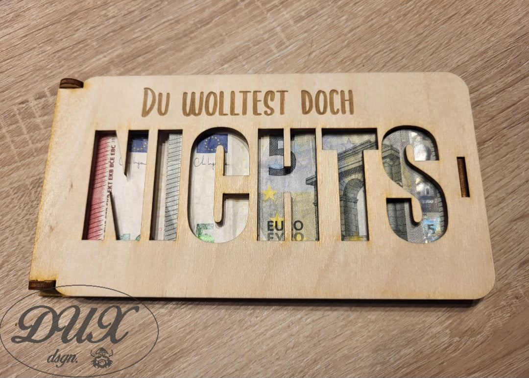 Karte für Geldgeschenk