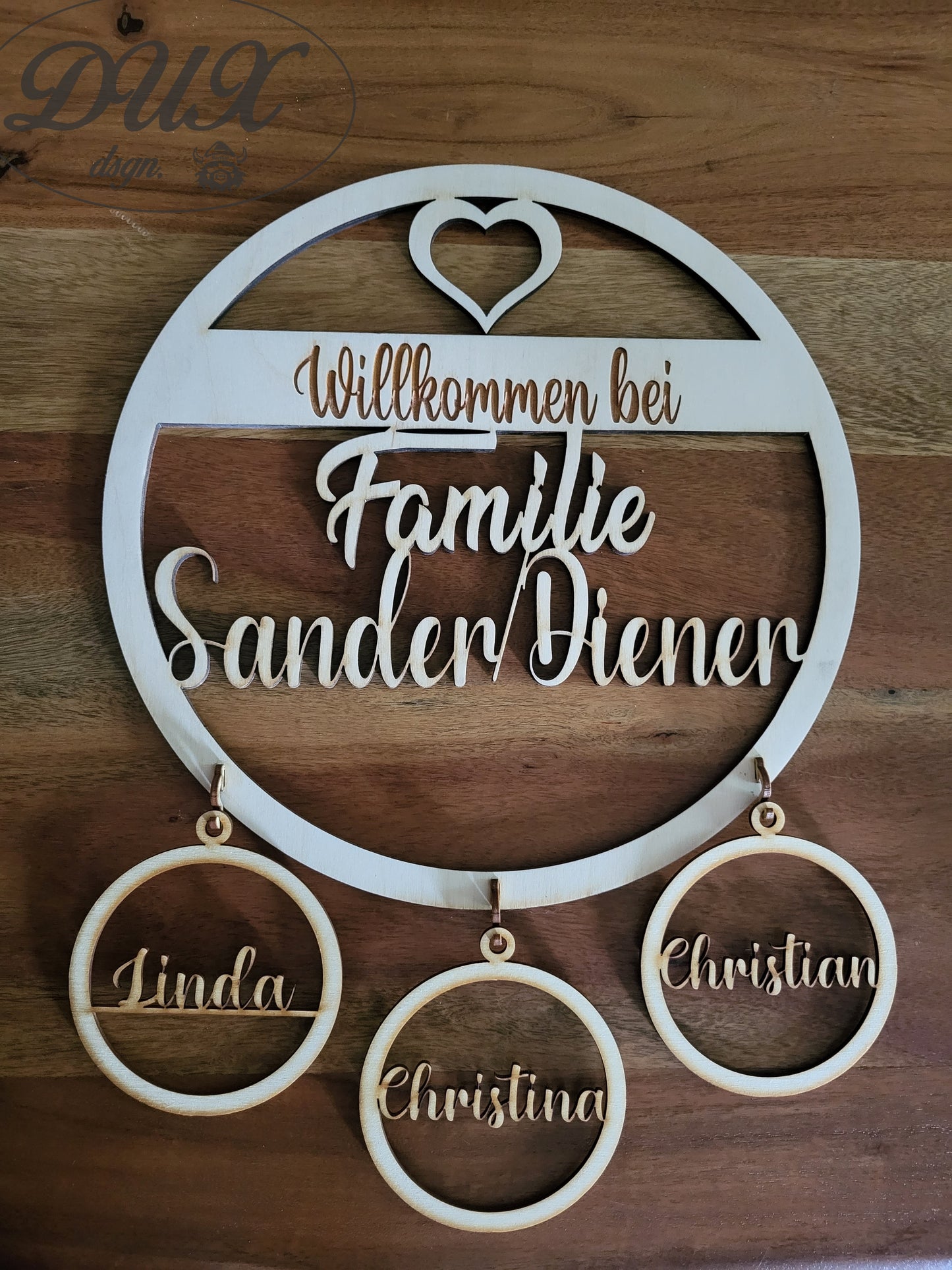 Türschild mit Namen