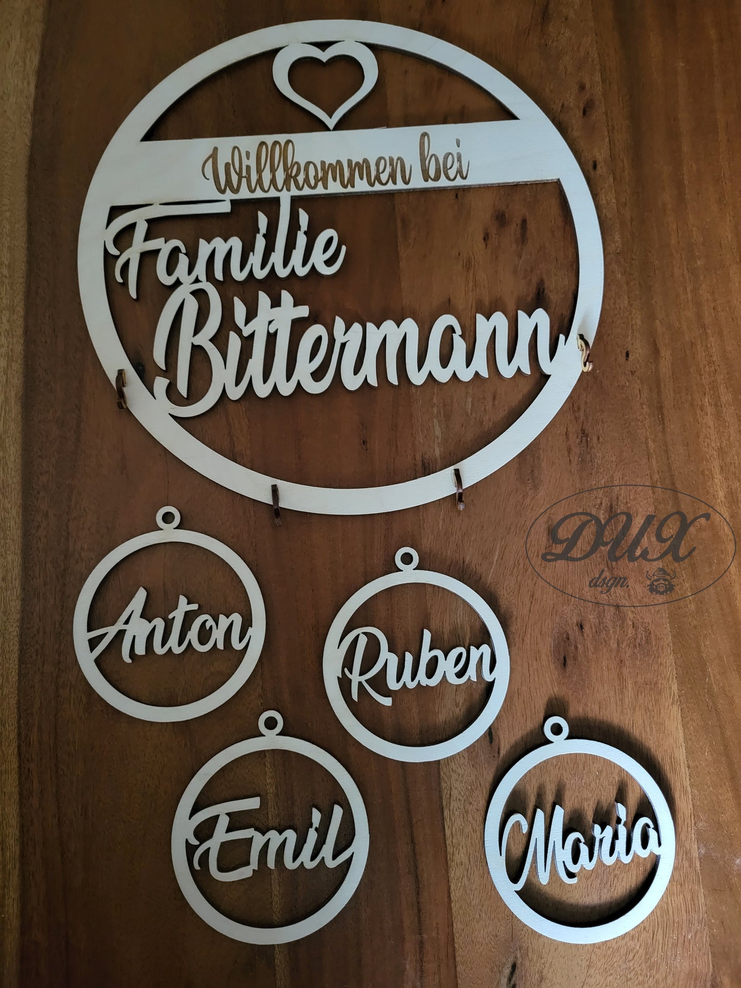 Türschild mit Namen