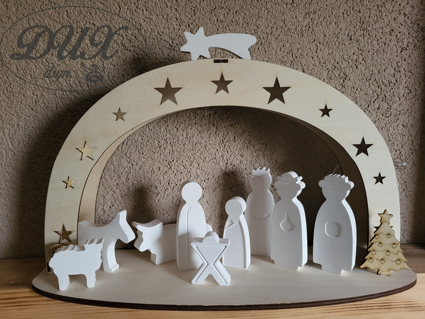 Schwibbogen/ Lichterbogen mit Krippenszene