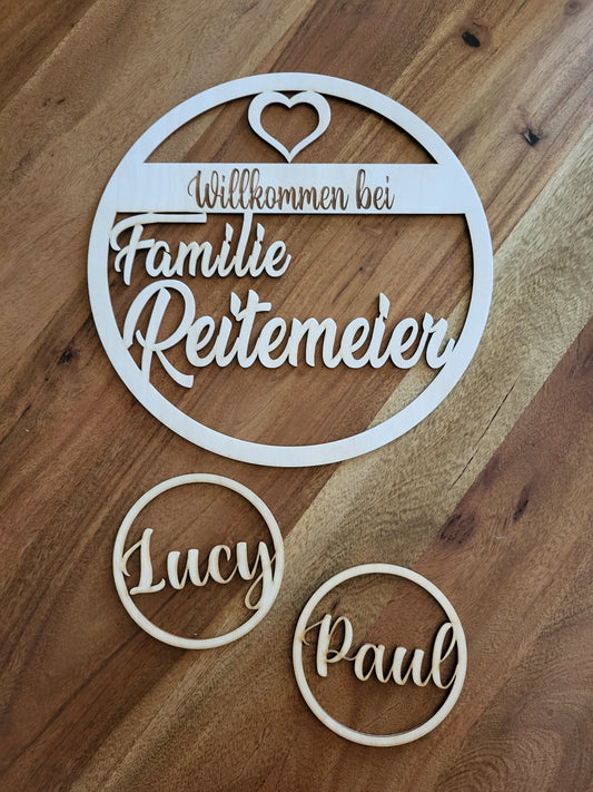 Türschild mit Namen