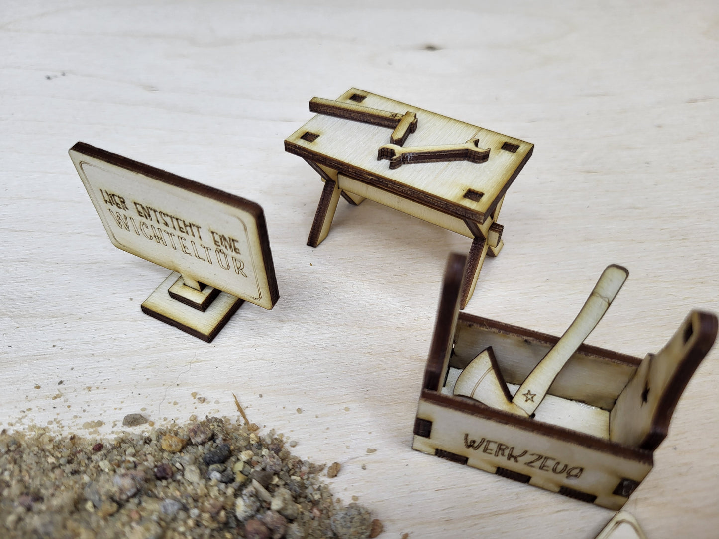 Wichtel Baustelle "Hier entsteht ein Wichtelhaus"