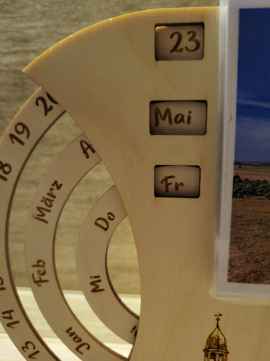 Immerwährender Kalender von ihrem Ort