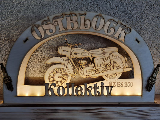 Schwibbogen/Lichterbogen "Ostblockkollektiv" MZ ES 250