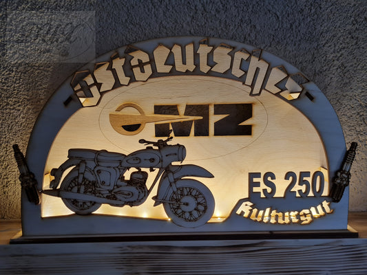 Schwibbogen/ Lichterbogen "Ostdeutsches Kulturgut" MZ ES 250, DDR