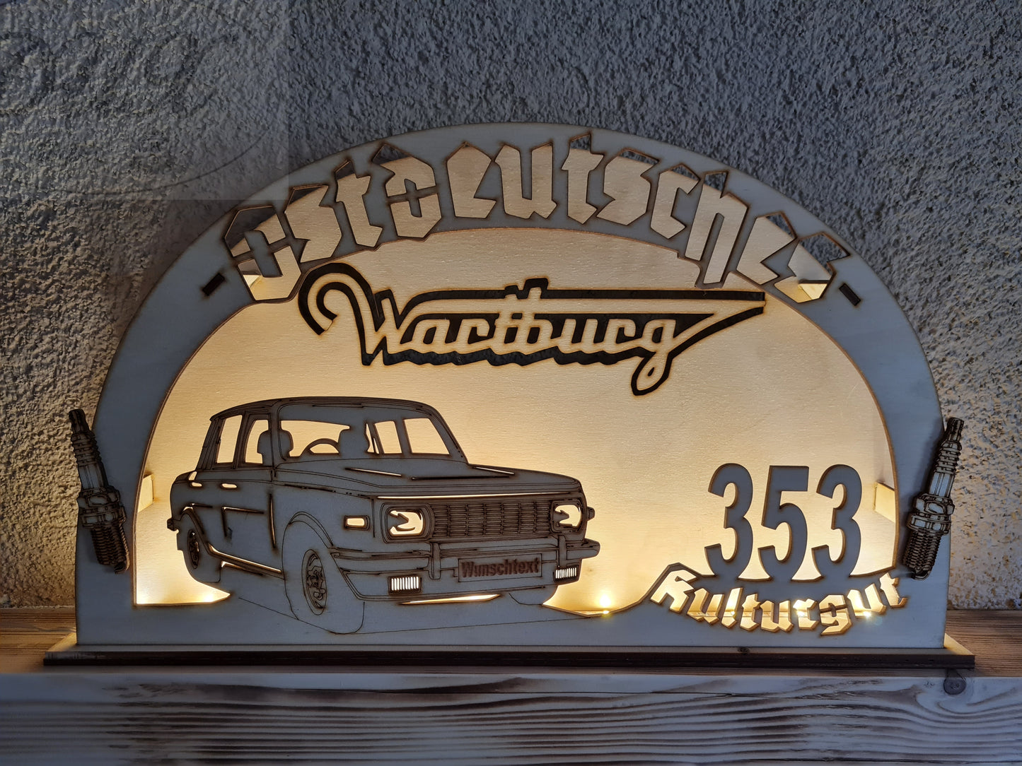 Schwibbogen/ Lichterbogen "Ostdeutsches Kulturgut" Wartburg 353, DDR