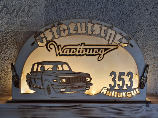 Schwibbogen/ Lichterbogen "Ostdeutsches Kulturgut" Wartburg 353, DDR