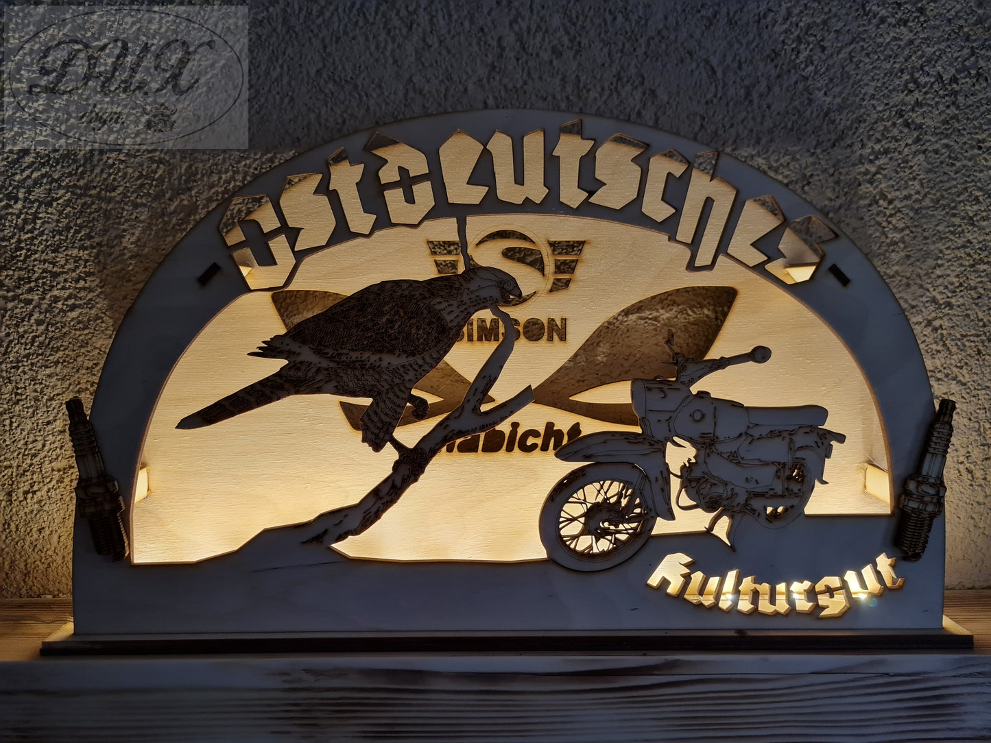 Schwibbogen/Lichterbogen "Ostdeutsches Kulturgut" Habicht, DDR