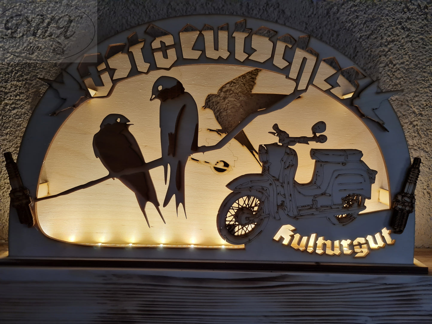 Schwibbogen/Lichterbogen "Ostdeutsches Kulturgut", Schwalbe, DDR