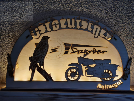 Schwibbogen/ Lichterbogen "Ostdeutsches Kulturgut", Sperber, DDR