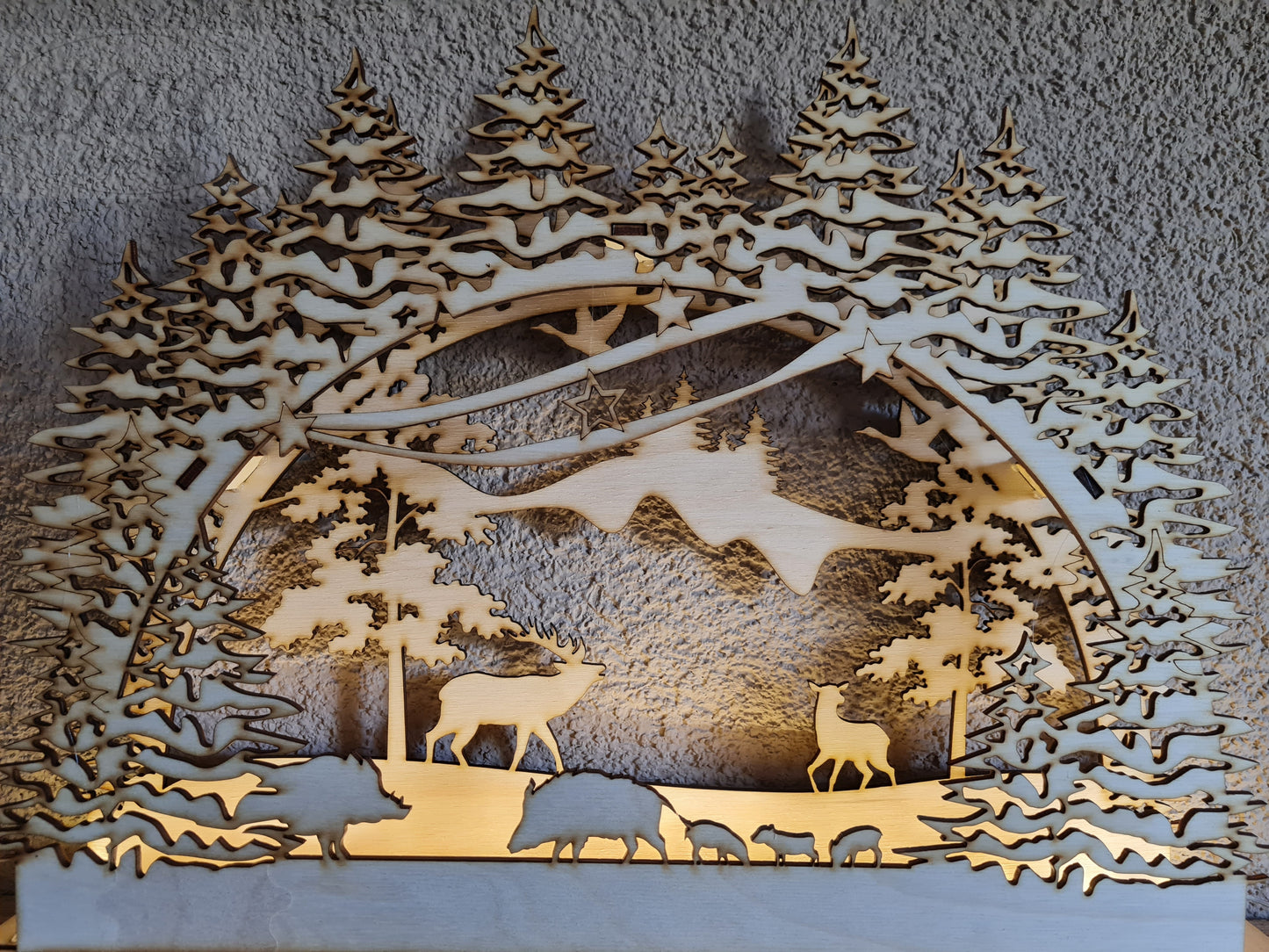 Schwibbogen/Lichterbogen "Wildschweine"