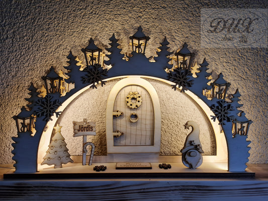 Schwibbogen/Lichterbogen "Wichteltür"