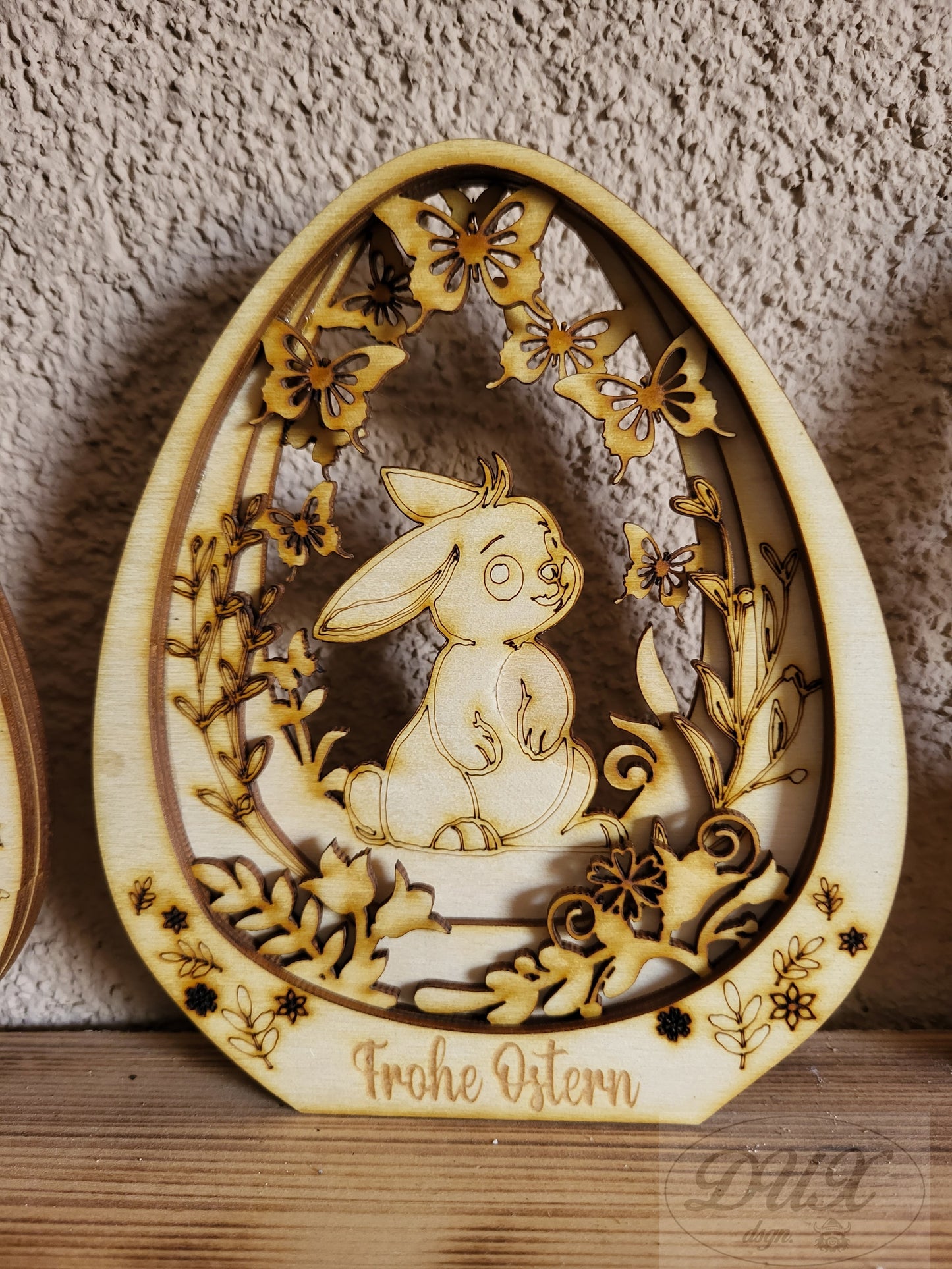 Aufsteller Ostern, Häschen im Ei, 3D Optik