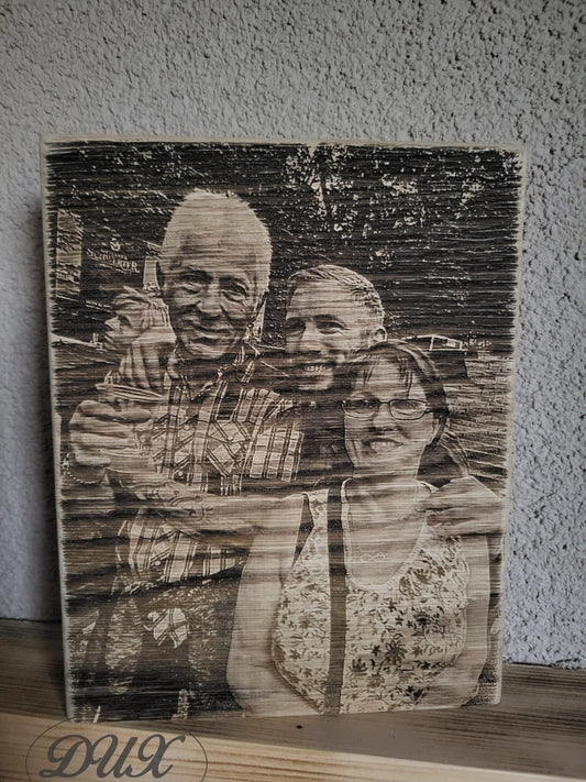 Foto auf Eichenholz