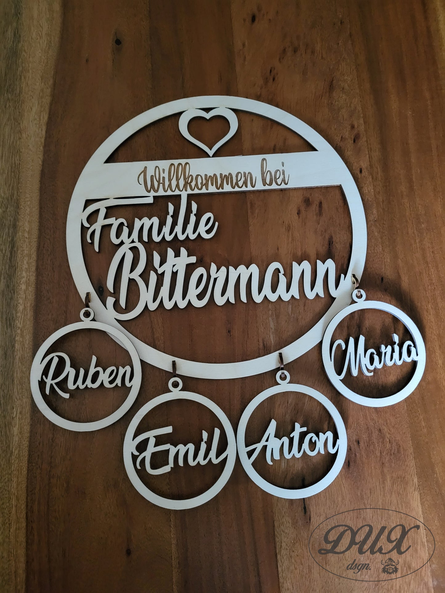 Türschild mit Namen