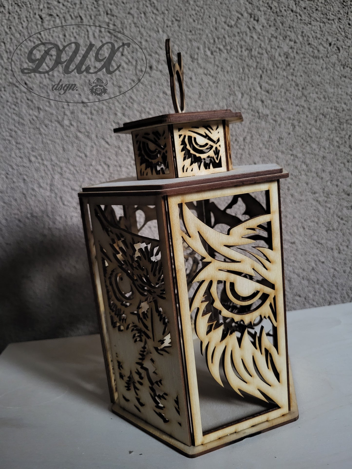 Laterne mit Wildtiermotiv