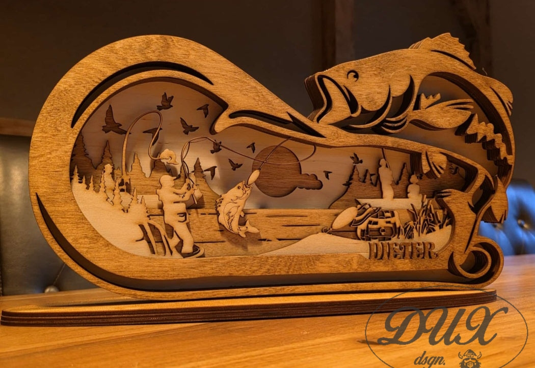 "Petri Heil" Aufsteller, personalisiert