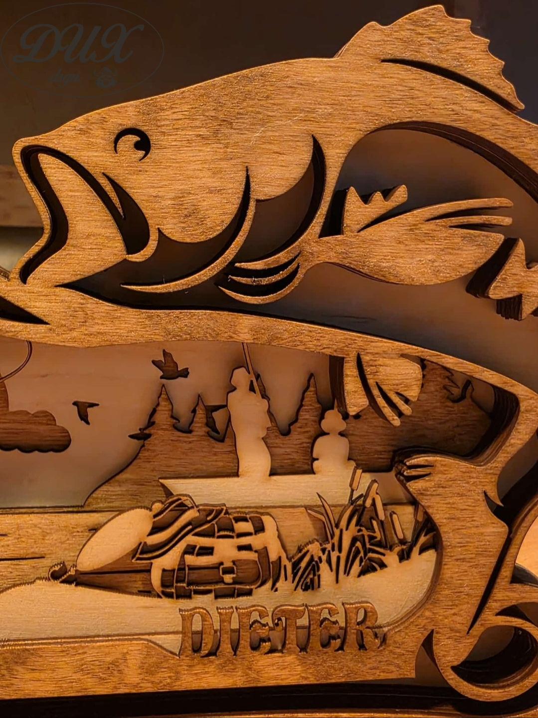 "Petri Heil" Aufsteller, personalisiert