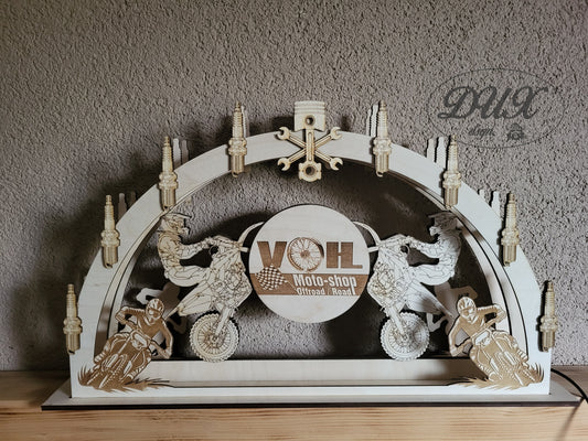 Firmenbogen/ Schwibbogen "Motocross"