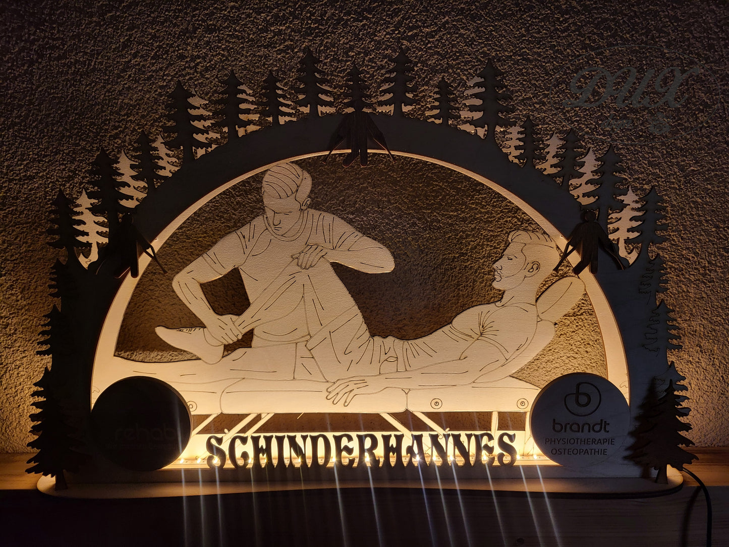 Firmenbogen/ Schwibbogen "Physiotherapie"