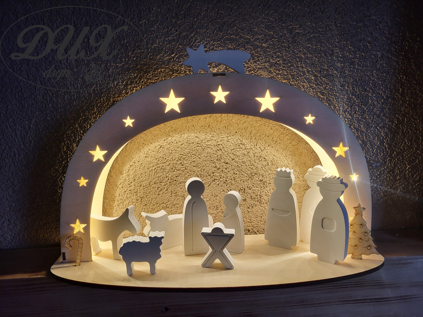 Schwibbogen/ Lichterbogen mit Krippenszene