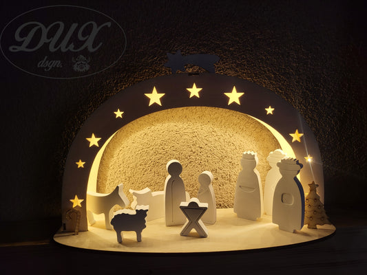 Schwibbogen/ Lichterbogen mit Krippenszene